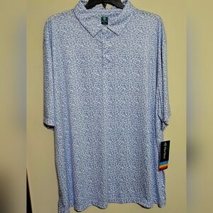 Men’s Light Blue Seashells Performance Polo